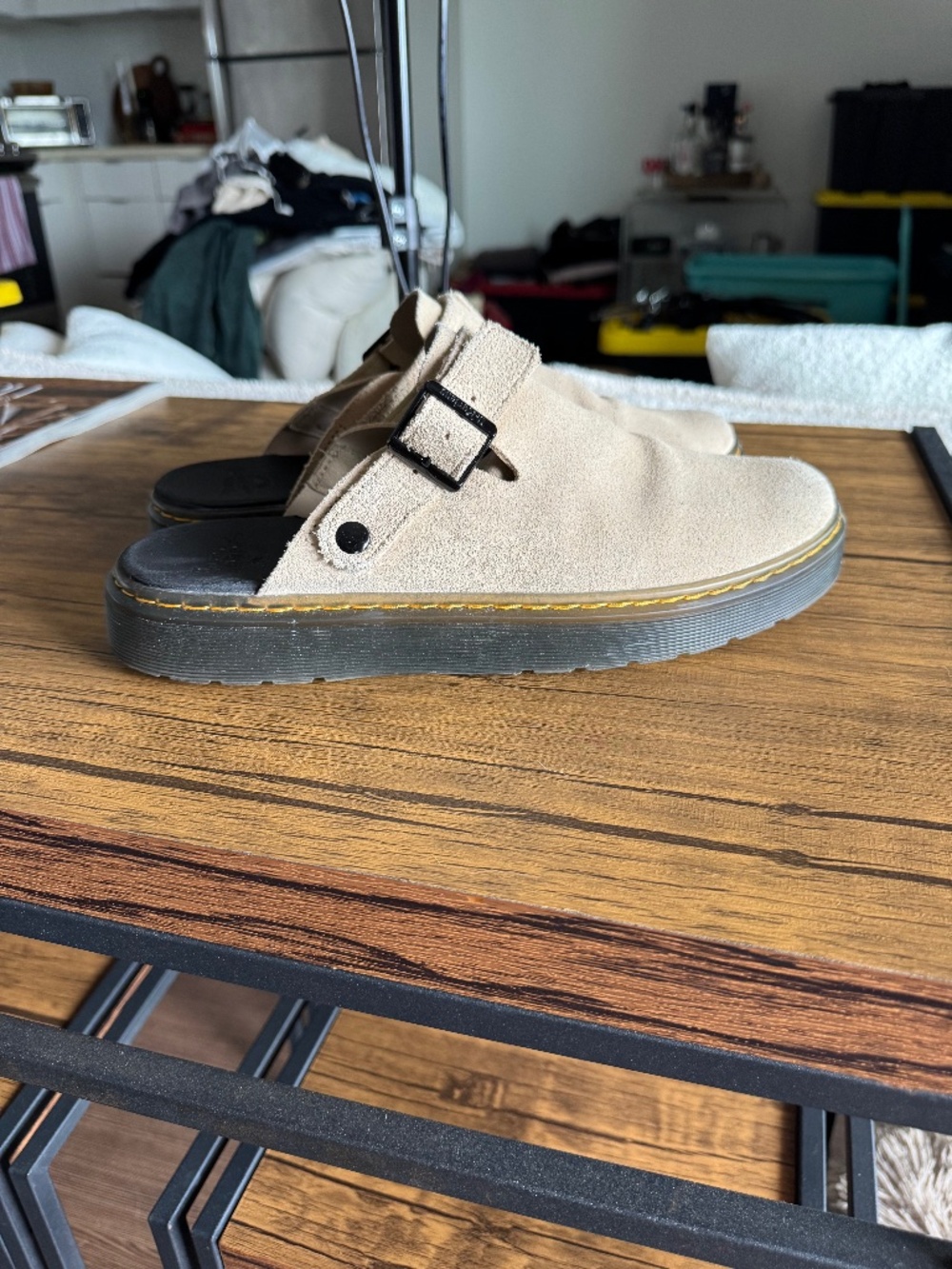 Dr Martens Carlson Suede Slip On Open Back Mule
